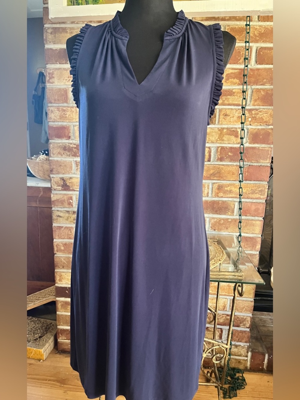 Michael Kors Midnight Blue Ruffle Dress